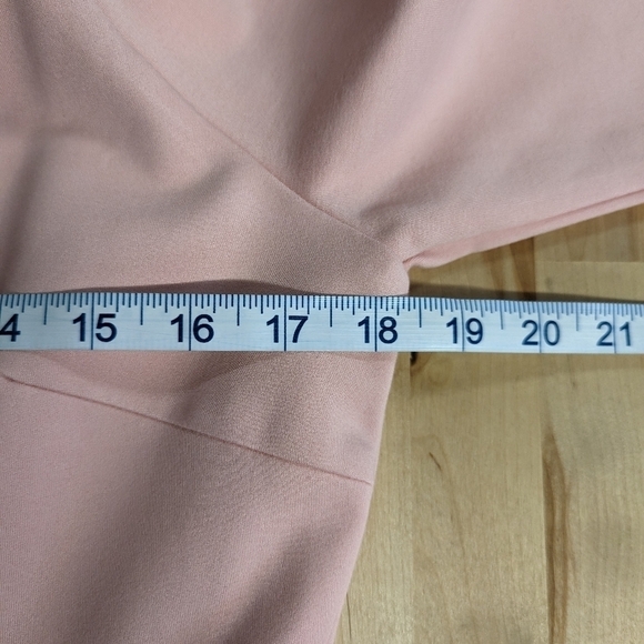 GIANNI Bini Pink Ponte and Mesh Overlay Off the Shoulder Midi Dress L Romantic - Picture 11 of 15